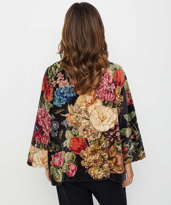 One Hundred Stars Primula Black Velvet Jacket