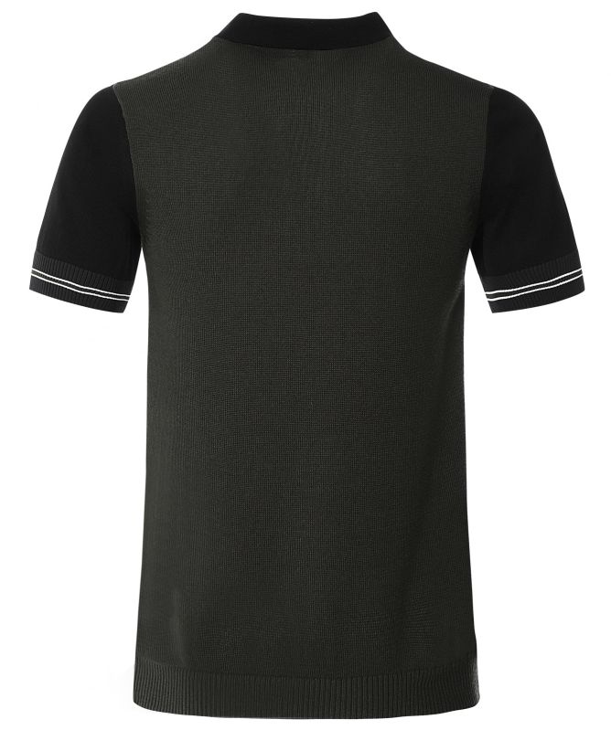 Fred Perry Contrast Panel Knitted Polo Shirt K1538 102