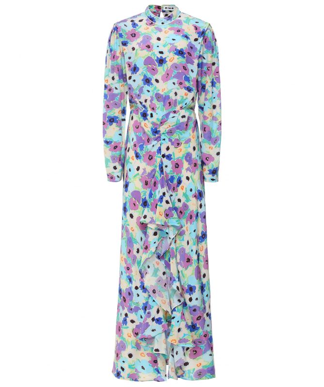 RIXO Dani Silk Maxi Dress