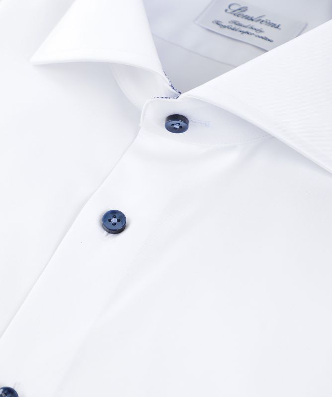 Stenstroms Fitted Body Houndstooth Trim Shirt