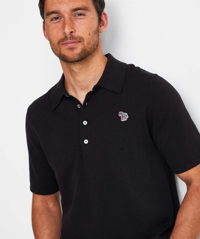 Paul Smith Knitted Zebra Polo Shirt
