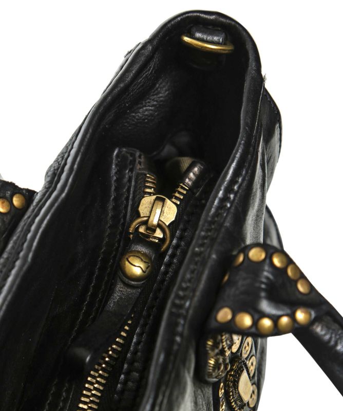 Campomaggi Leather Studded Shopper Bag