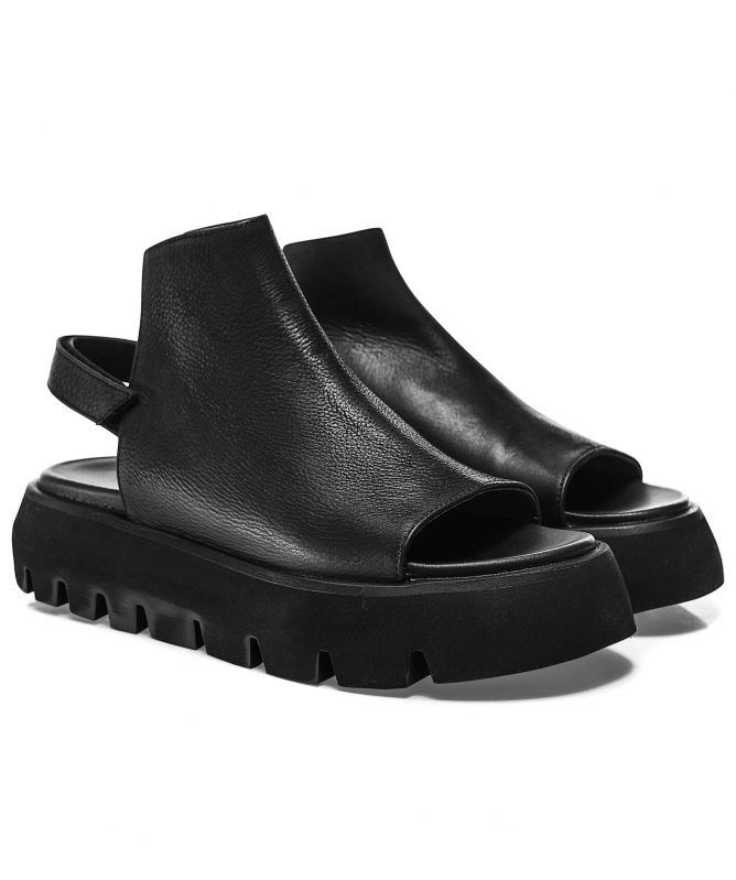 Lofina Leather Slingback Flatform Sandals