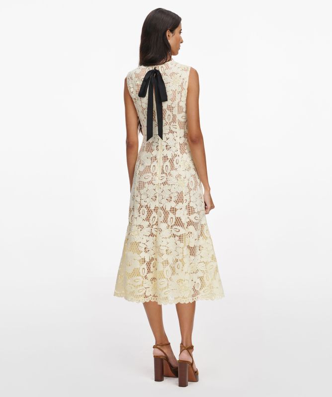 Self-Portrait Crochet Lace Midi Dress