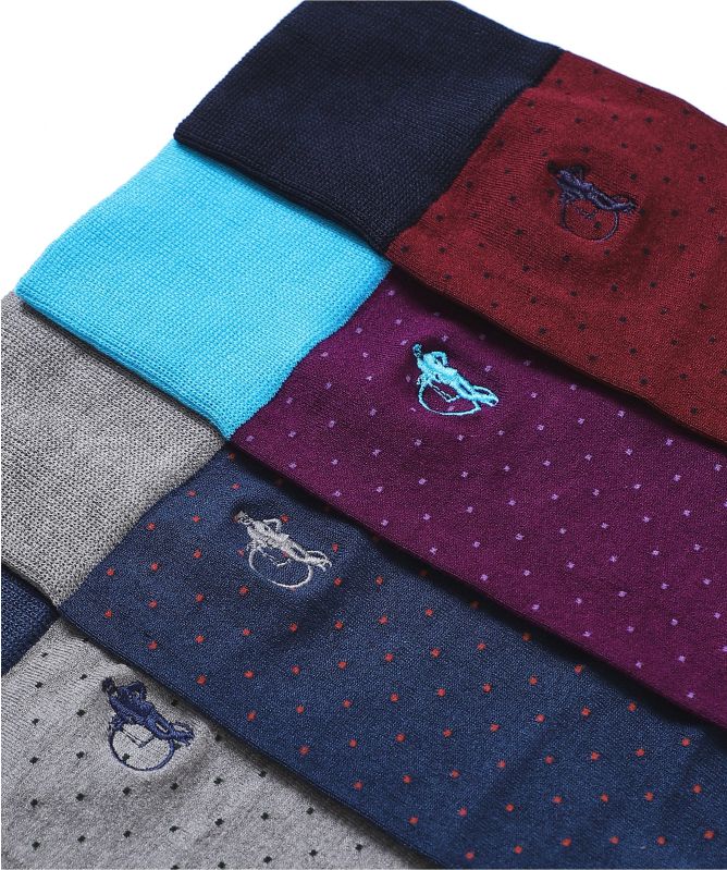 London Sock Co. A Spot of Style Socks 6 Pack