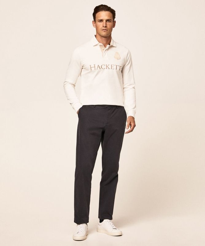 Hackett Long Sleeve Rugby Polo Shirt