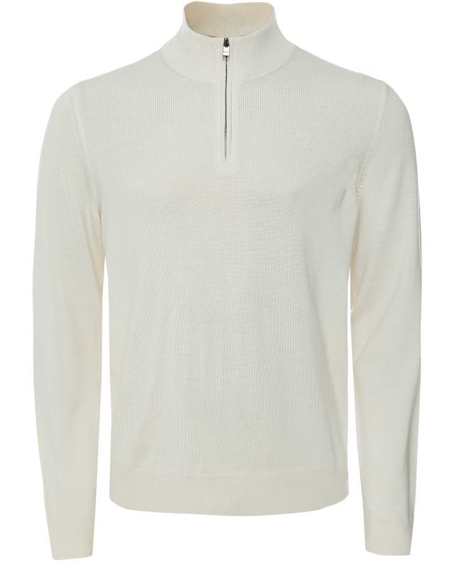 BOSS Virgin Wool Ebenji Zip Jumper
