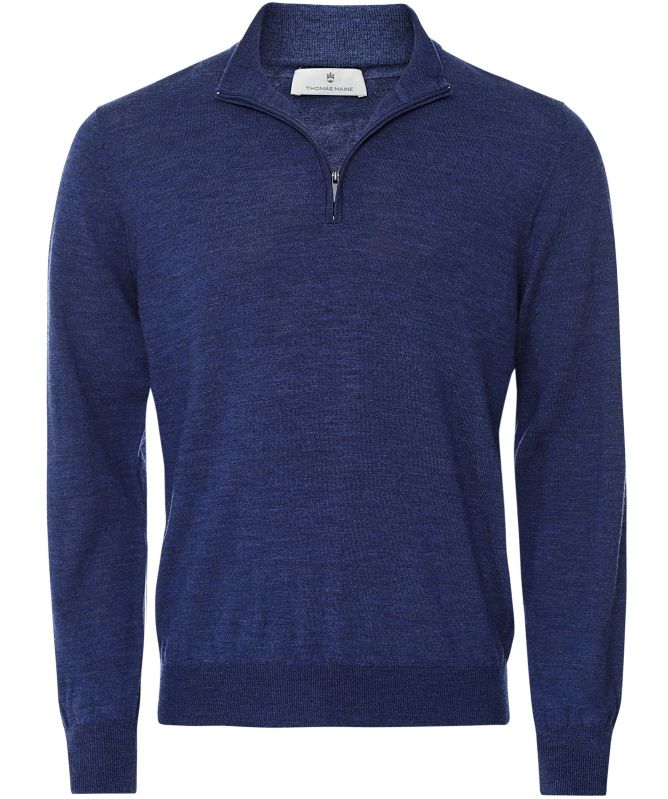 Thomas Maine Merino Wool Half-Zip Sweater