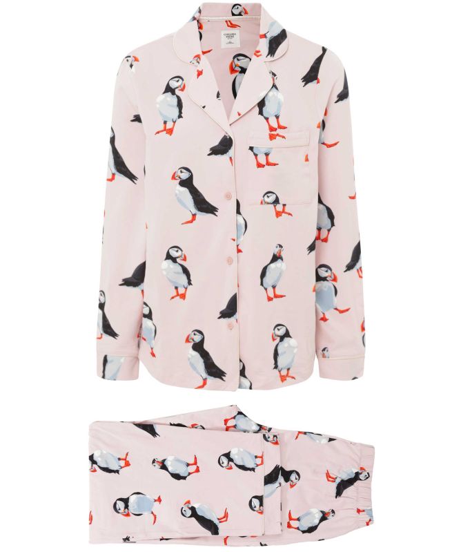 Chelsea Peers Puffin Print Long Pyjama Set