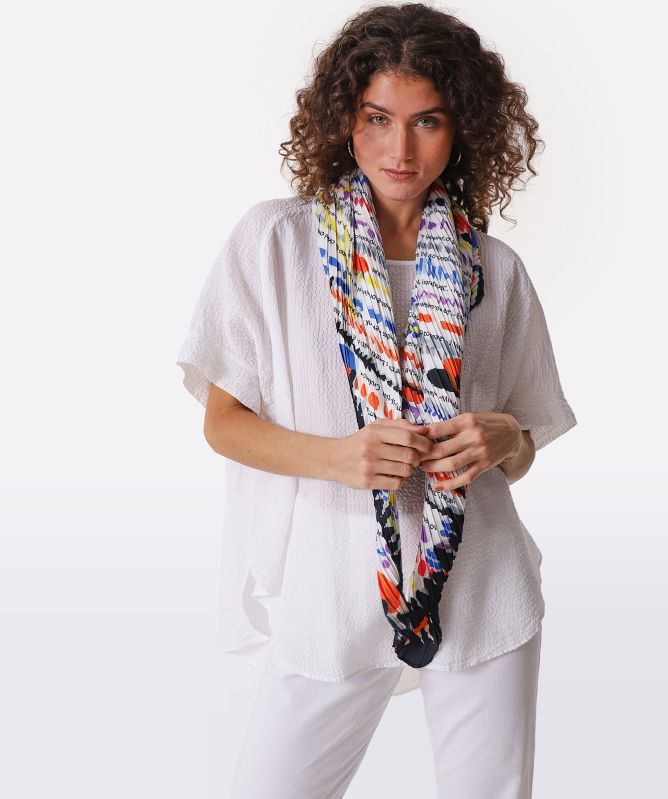 Alexandra Tsoukala Art Pleated Scarf