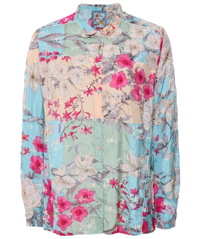 Johnny Was Permint Aphrodite Silk Shirt