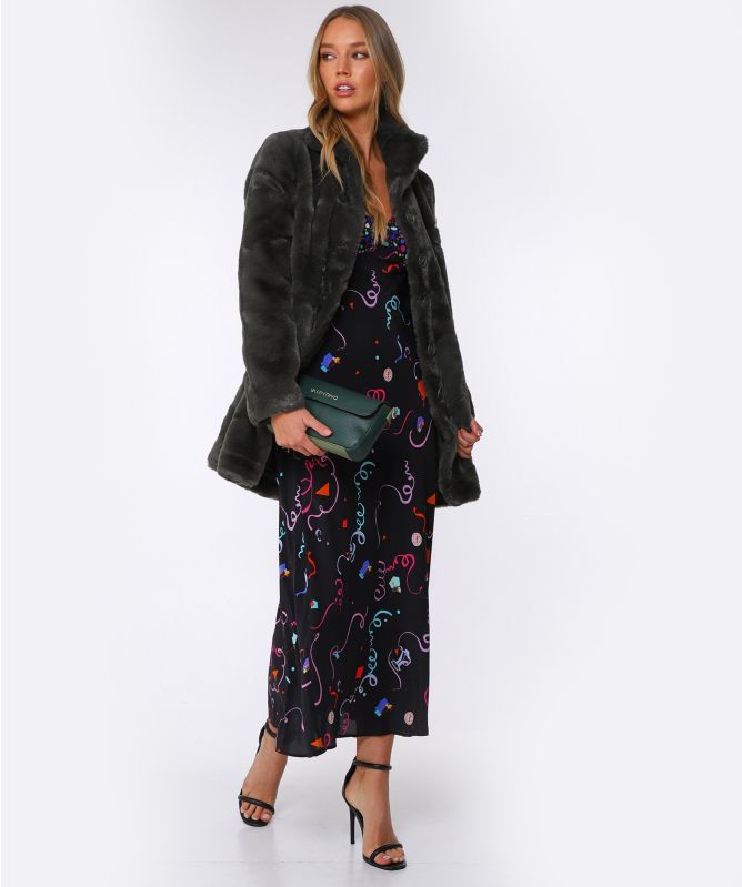 RIXO Gio Silk Midi Dress