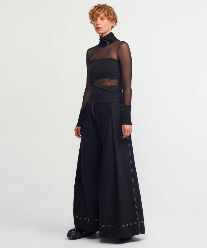 NU London Turtleneck Mesh Top