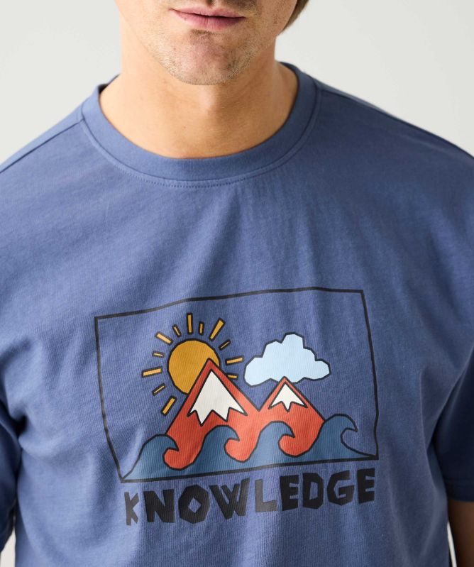 Knowledge Cotton Front Print T-Shirt