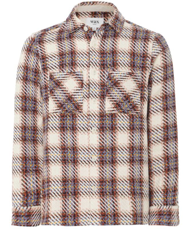 Wax London Check Whiting Overshirt