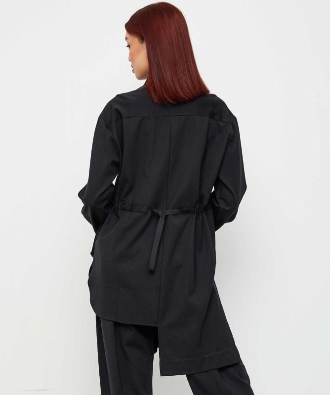 Thanny Long Asymmetrical Hem Shirt