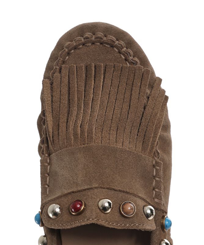 INUOVO Jewel Fringe Moccasins