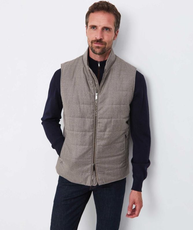 Eton Quilted Wool Vest