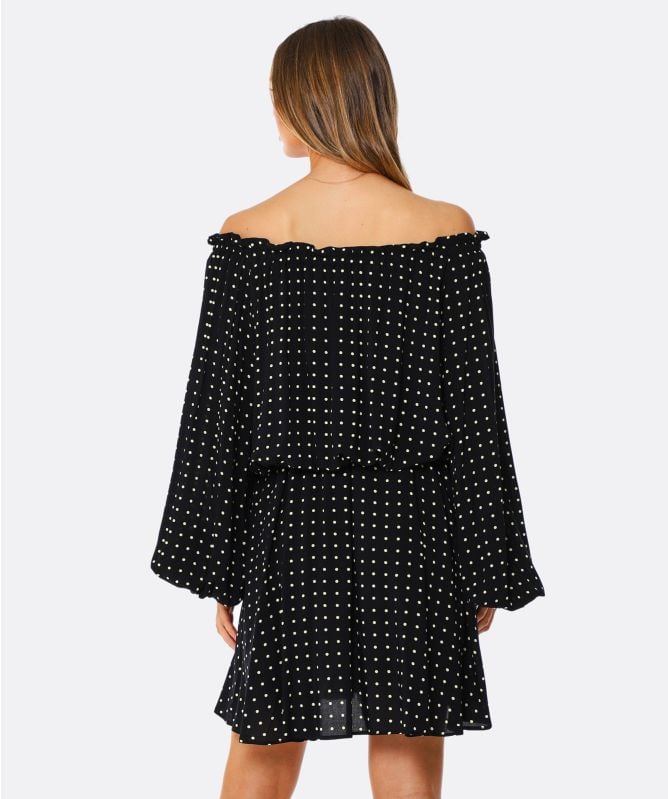 ROTATE Carly Off-Shoulder Mini Dress