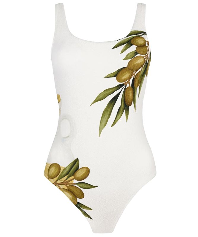 Chelsea Peers Crinkle Olive Oil Swimsuit