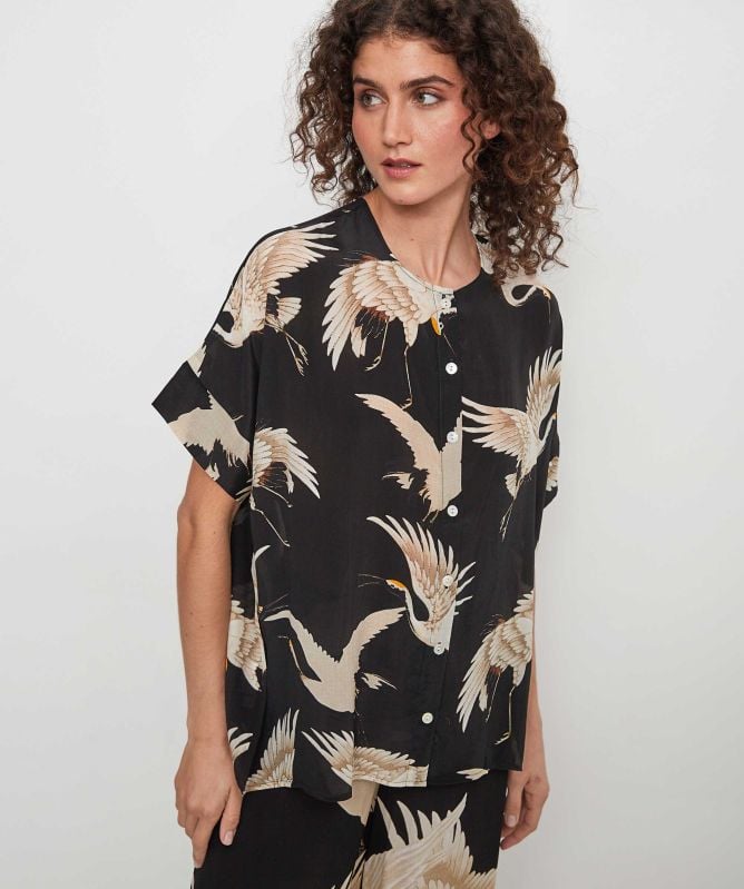 One Hundred Stars Stork Tea Blouse