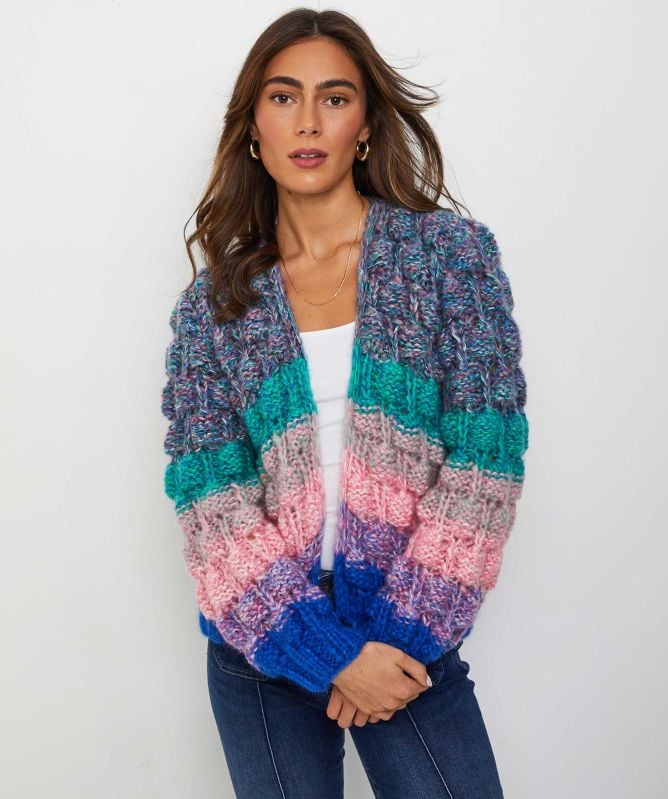 【DIESEL】RAINBOW MOHAIR CARDIGAN 2310T DIESEL】RAINBOW MOHAIR CARDIGAN 2310T