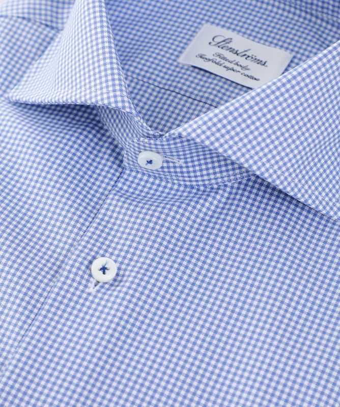 Stenstroms Fitted Body Gingham Shirt