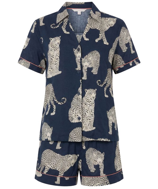 Chelsea Peers Leopard Print Short Pajamas