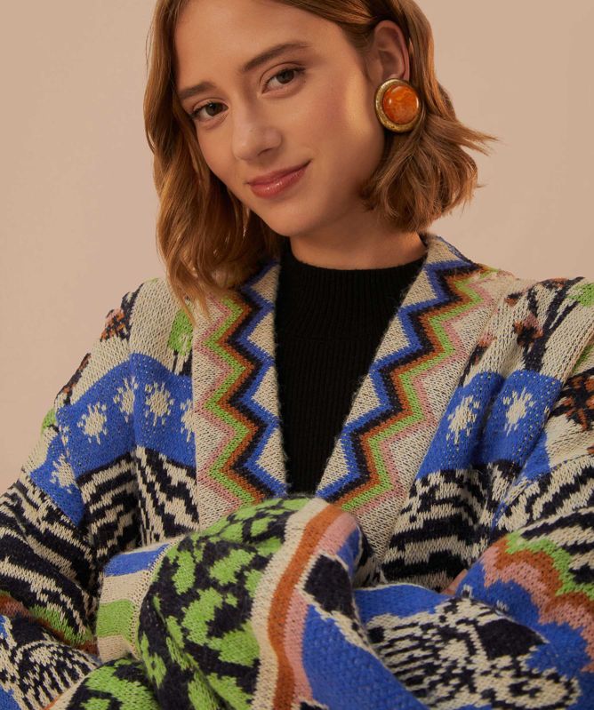 FARM Rio Zebra Ainika Cardigan