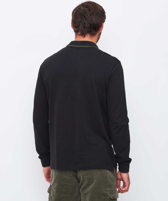 Paul Smith Long Sleeve Zebra Polo Shirt