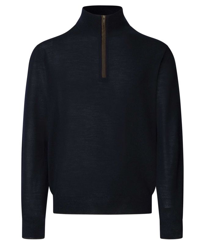 Hackett Merino Silk Half-Zipper Sweater
