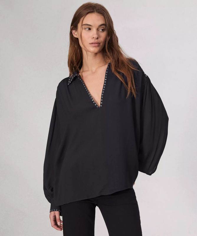 rag & bone Emmy Embellished Top