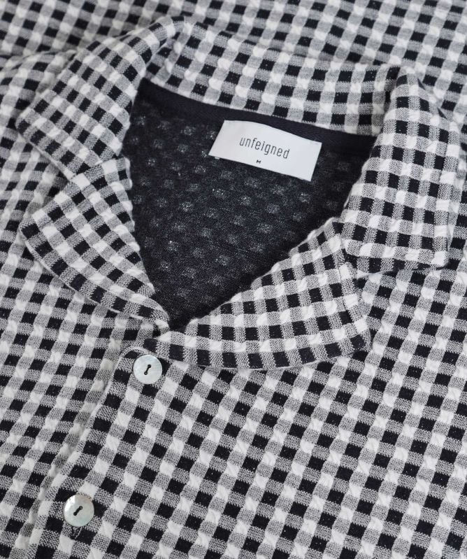 unfeigned Seersucker Short Sleeve Baqgy Shirt