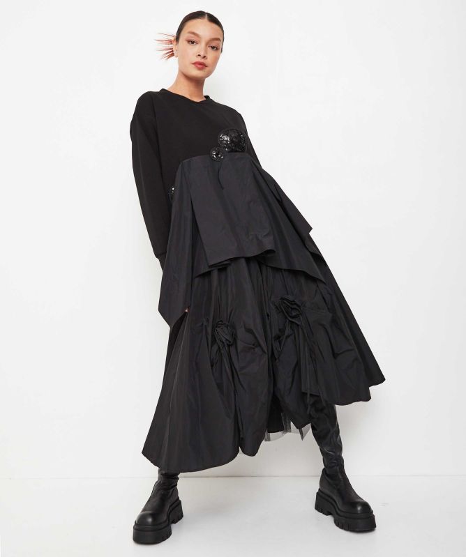 Bize Rose Taffeta Skirt