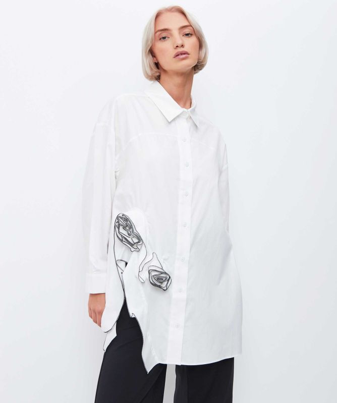 Bize Ruffle Rose Shirt