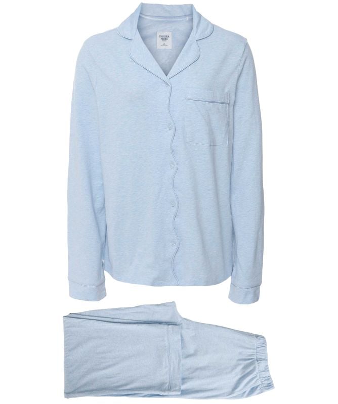Chelsea Peers Cotton Marl Long Pajamas