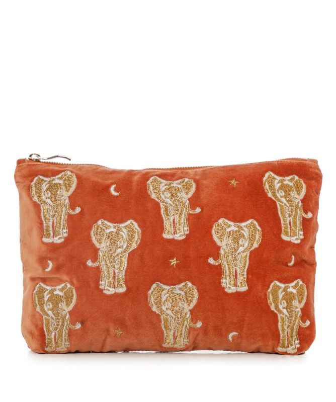 Elizabeth Scarlett Golden Elephants Everyday Pouch