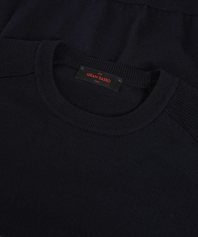 Gran Sasso Rain Wool Crew Neck Sweater