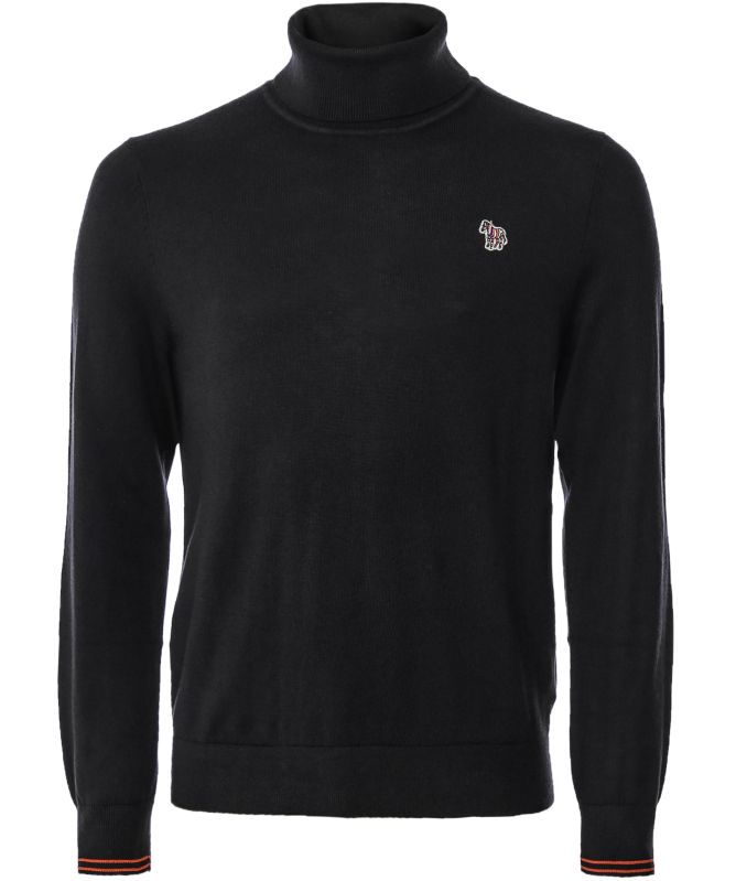 Paul Smith Merino Roll Neck Zebra Sweater