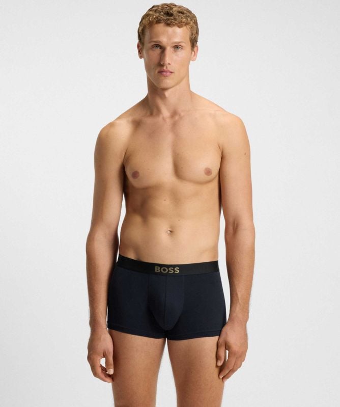 BOSS Gold Logo Stretch Trunks 3 Pack