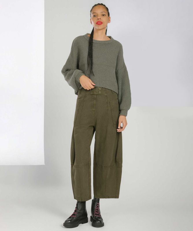 Lurdes Bergada Cropped Wool-Blend Sweater