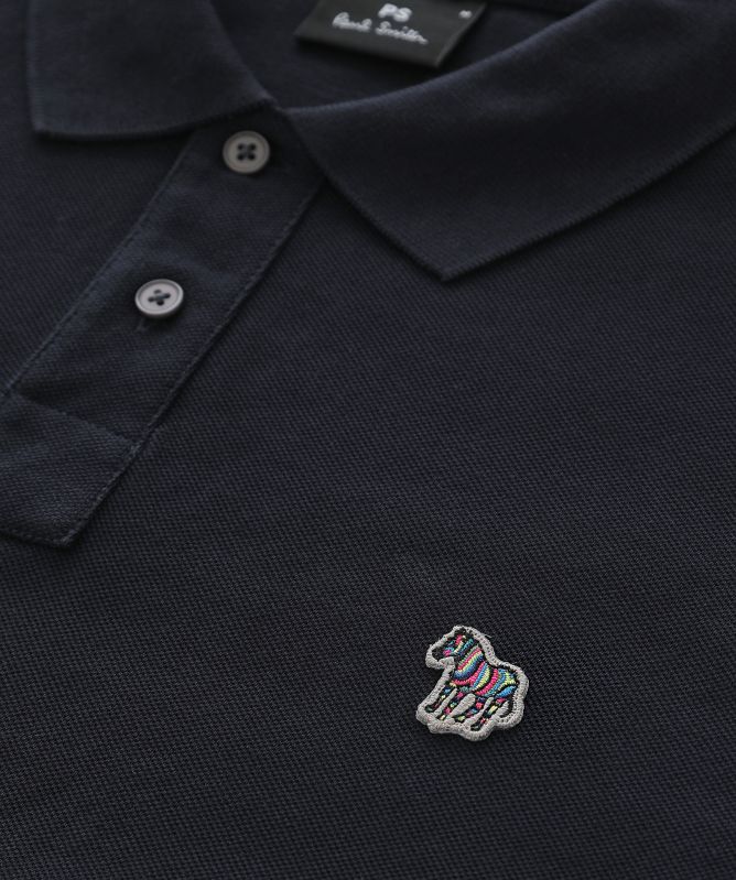 Paul Smith Zebra Logo Long-Sleeve Polo Shirt