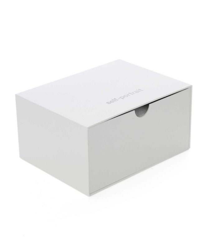 Self Portrait Satin Crystal Bow Clutch