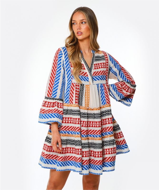 Devotion Twins Tricolour Embroidered Ella Dress