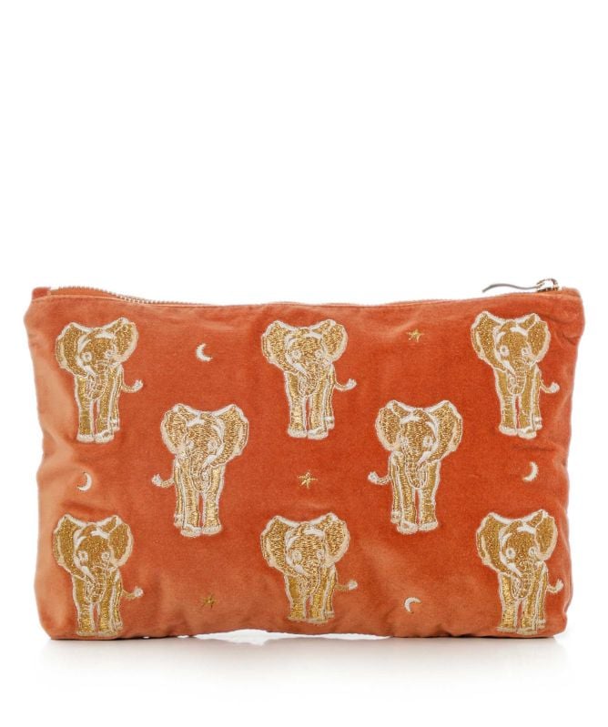 Elizabeth Scarlett Golden Elephants Everyday Pouch
