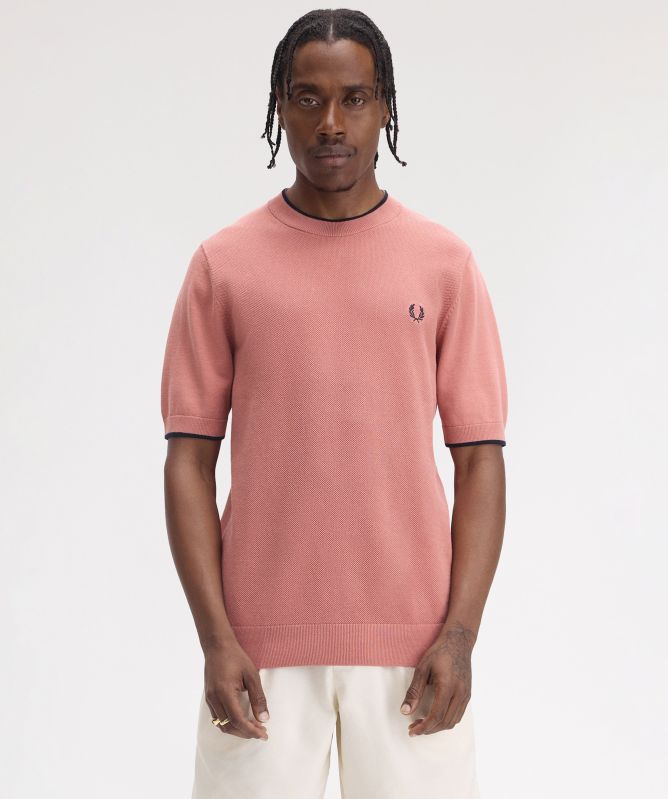 Fred Perry Textured Front Knit T-Shirt