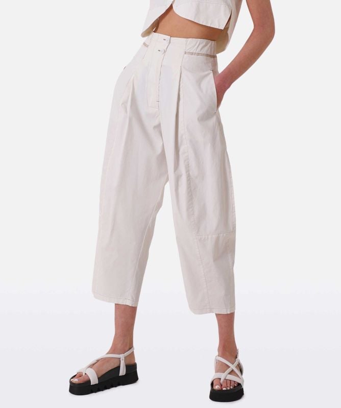 Lurdes Bergada High Waisted Barrel Leg Pants