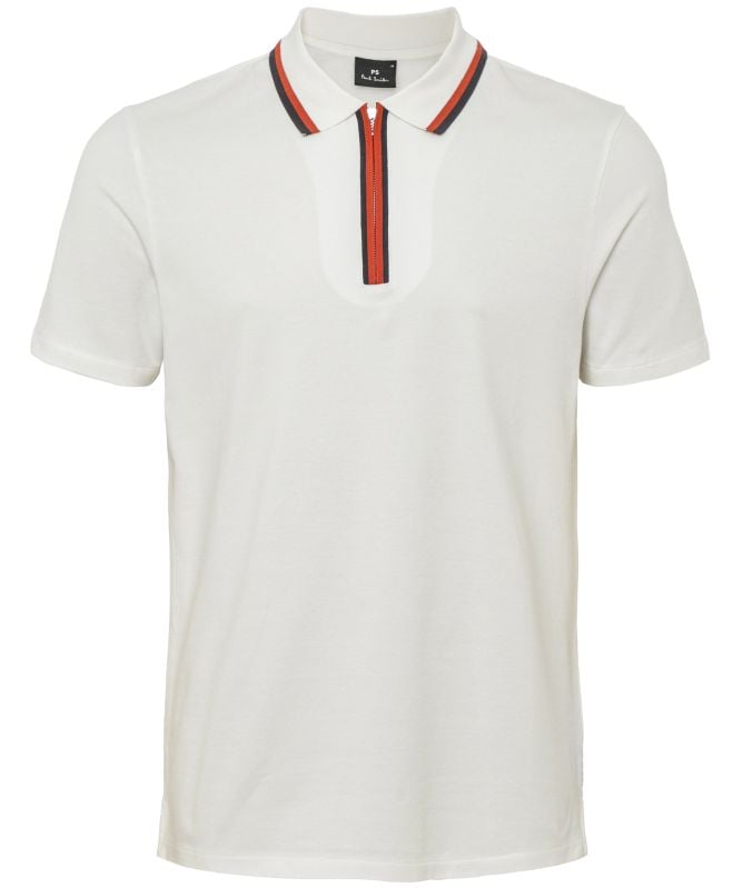 Paul Smith Tipped Zipper Neck Polo Shirt
