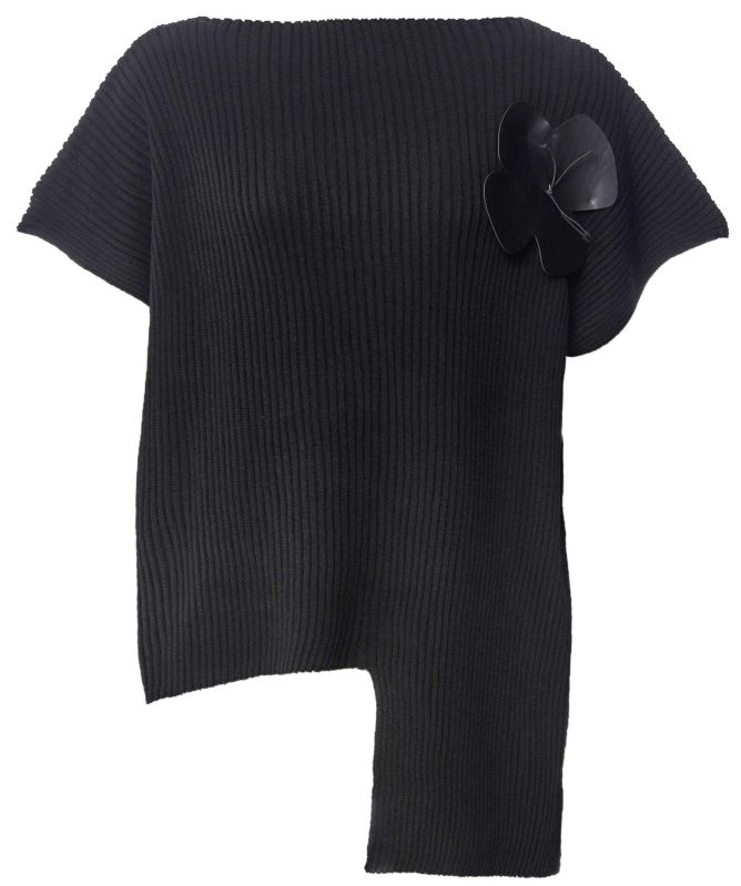 Bize Rib-Knit Poncho Jumper