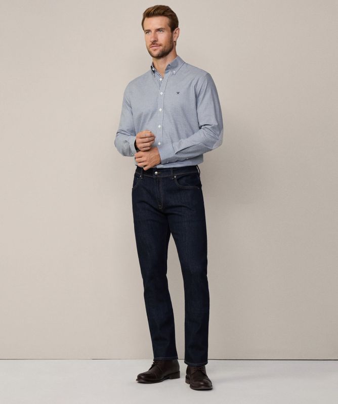 Hackett Tailored Fit Flannel Puppytooth Shirt